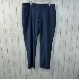 Calvin Klein Men's Navy-Blue Dress Pants Stretch Tailored Slacks Size 34x29